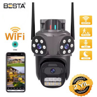 Besta Dış Mekan Üç Kameralı Gece Görüşlü Full Hd Ip Akıllı Güvenlik Kamerası PTZ GÜVENLİK KAMERASI BB-1735