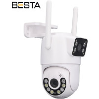 Besta Dış Mekan Çift Kameralı Gece Görüşlü Full Hd Ip Akıllı Güvenlik Kamerası PTZ GÜVENLİK KAMERASI BB-1723