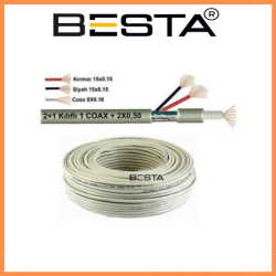 Besta 100 Metre 2+1 0,50 CCTV Kamera Kablosu KD-1393