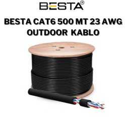 BESTA CAT6 500MT 23AWG OUTDOOR SİYAH IP KAMERA KABLOSU