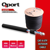 QPort Q-CATO2 500 Metre CAT6 23 Awg Outdoor Kablo