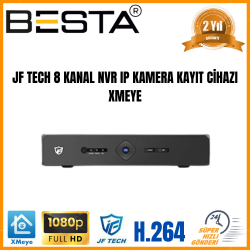 JF TECH 8 Kanal 2 MP 1080P NVR IP Kamera Kayıt Cihazı Xmeye KD-5008N