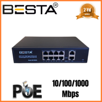 BESTA 10 PORT GİGABİT POE SWİTCH 10/100/1000 Mbps 8 Port POE BST1020G