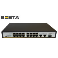 BESTA 18 PORT GİGABİT POE SWİTCH 10/100/1000 Mbps 16 Port POE BST1821G
