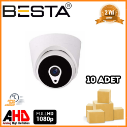 Besta 2 MP 1080P 6 ATOM LED Dome AHD Güvenlik Kamerası 10 Adet Koli KD-1226