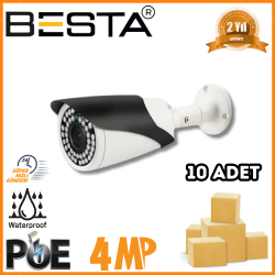Besta 4 MP 42 LED IP POE Bullet Güvenlik Kamerası 10 Adet Koli KD-4819