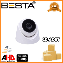 Besta 2 MP 1080P 6 ATOM LED Dome AHD Güvenlik Kamerası 10 Adet Koli KD-6329