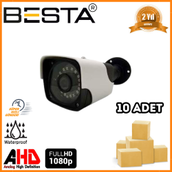 Besta 2 MP 1080P 18 SMD LED Metal Kasa Bullet AHD Güvenlik Kamerası 10 Adet Koli KD-8039