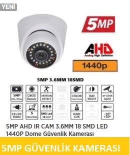 5MP Güvenlik kamerası fiyatları