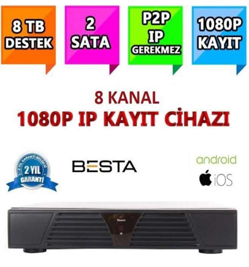 4 Kanal NVR IP Kamera Kayıt Cihazı 2 HDD Lİ KD-6104N görünüm
