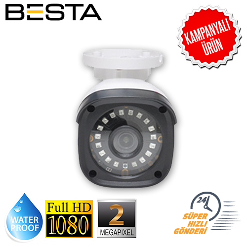 2 MP 1080P 6 Atom Led Gece Görüşlü AHD Kamera KD-9660 görünüm
