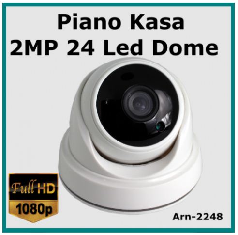 2MP ARN-2248 Piano Dome 24 LED 3.6 MM Güvenlik Kamerası