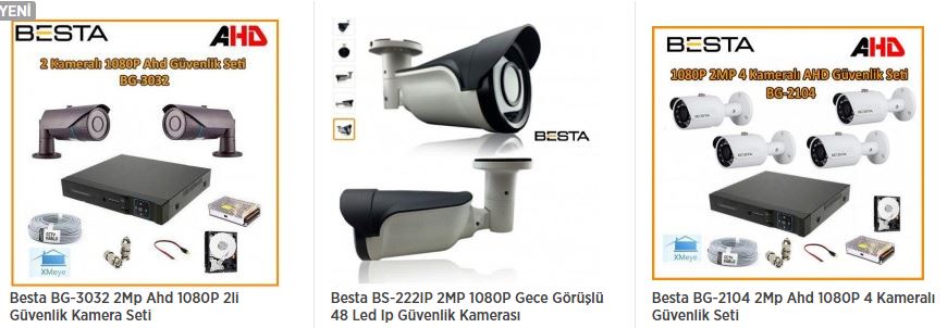 Güvenlik kamera sistemleri fiyat listesi