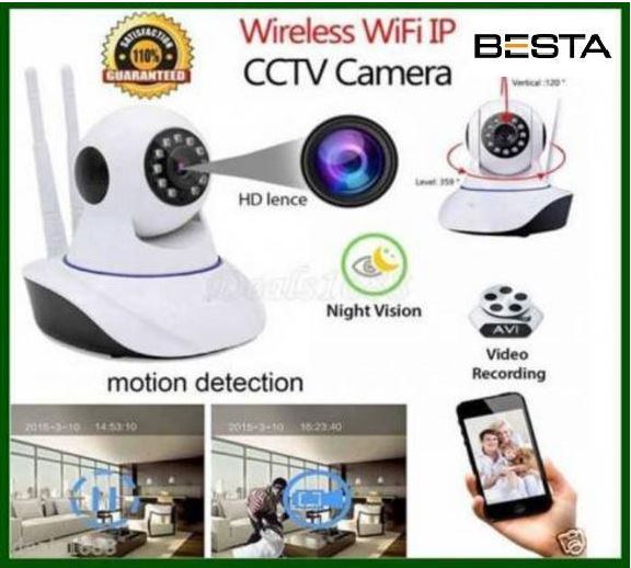 1080P 2MP 360 derece Full HD Kablosuz IP Gece Görüşlü WİFİ Güvenlik Kamerası 32 GB SD Kart Dahil