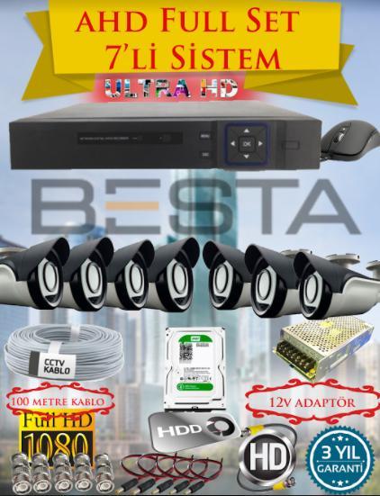 Besta KD-4157 2Mp Ahd 1080P 7 Kameralı Güvenlik Seti