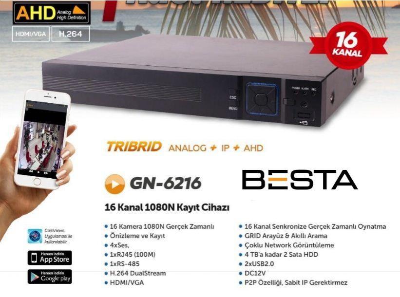 Besta AHD DVR 16 Kanal Kamera Kayıt Cihazı KD-6216HS
