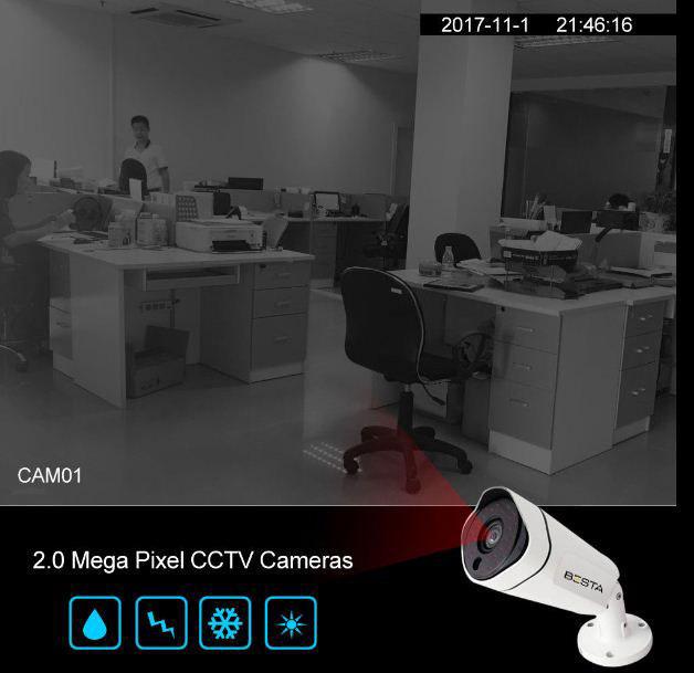 Besta 2MP Ahd 1080P Metal Kasa Güvenlik Kamerası KD-9322 görünüm