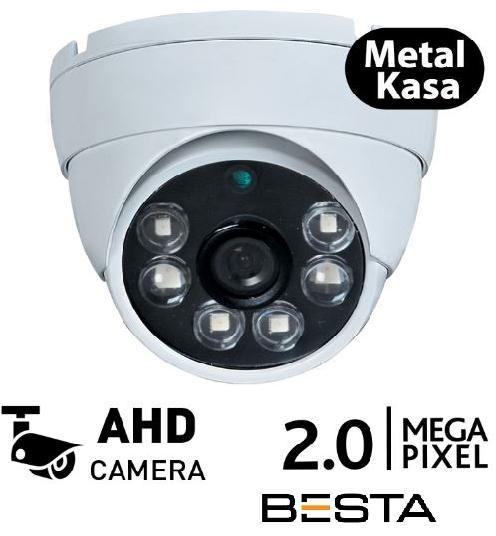 2MP Ahd 1080P 6 Atom Led Dome Güvenlik Kamerası Metal Kasa