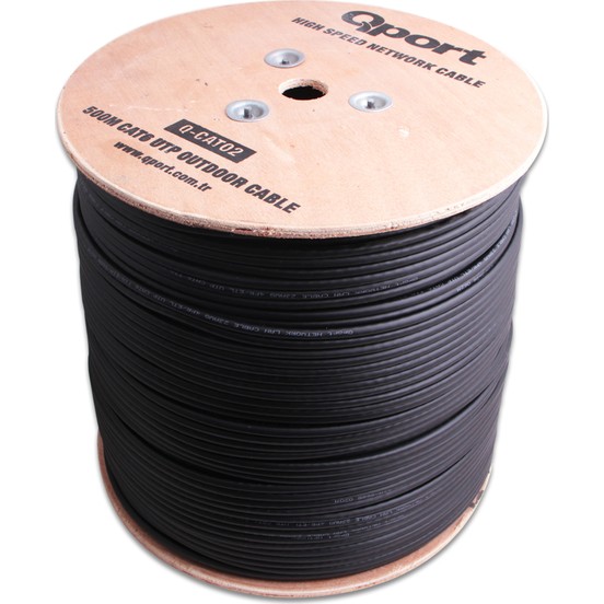QPort Q-CATO2 500 Metre CAT6 23 Awg Outdoor Kablo görünüm