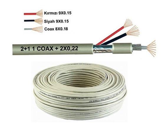 Besta KD-1388 250 Metre 2+1 0,50 CCTV Kamera Kablosu