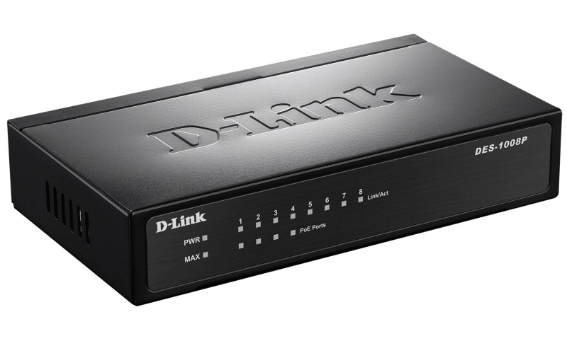 D-Link DES-1008P/C1a 8-Port 10/100Mbps 4 Poe Portlu Yönetilemez Poe Switch