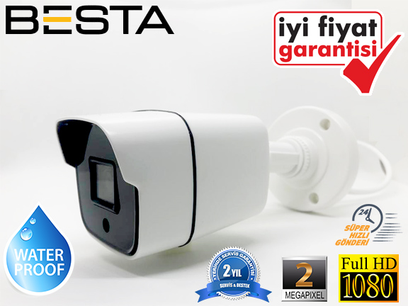 2 MP 1080P Gece Görüşlü FULL HD AHD Güvenlik Kamerası KD-1014 görünüm