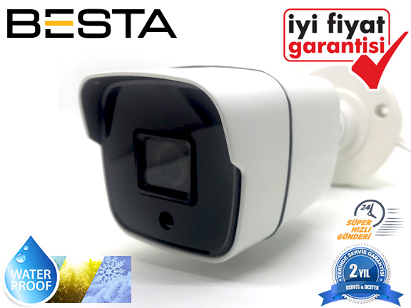 2MP AHD IR CAM 3.6MM 6 Atom LED Bullet Güvenlik Kamerası KD-1244 görünüm